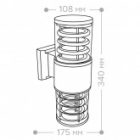 Светильник садово-парковый Сан-Франциско Feron DH0802 60W 2хE27 230V IP54 на стену черный изображение 3