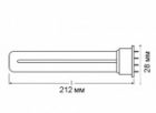 Лампа бактерицидная Osram HNS S/E 11W 4P 2G7 L212mm специальная безозоновая изображение 2