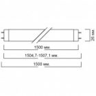 Люминесцентная линейная лампа T8 F 58W Foodstar Fresh 6400K G13 для овощей, фруктов, рыбы 1500mm изображение 4