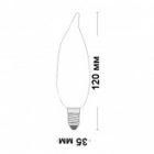 Лампа свеча мерцающий огонь Foton DECOR FLICKER CA32 3W CL E14 230V прозрачная изображение 2