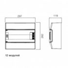 Шкаф настенный ABB Mistral41 12М прозрачная дверь клеммы (1SPE007717F0421) изображение 2