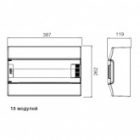 Шкаф настенный ABB Mistral41 18М непрозрачная дверь, клеммы (1SLM004102A3104) изображение 2