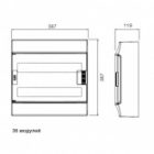 Шкаф настенный ABB Mistral41 36М (2x18) непрозрачная дверь, клеммы (1SLM004102A3106) изображение 2