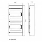 Шкаф настенный ABB Mistral41 48М (4x12) непрозрачная дверь, клеммы (1SLM004102A3108) изображение 2