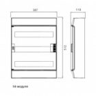 Шкаф настенный ABB Mistral41 54М (3x18) непрозрачная дверь, клеммы (1SLM004102A3109) изображение 2