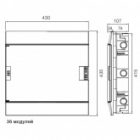 Шкаф в нишу ABB Mistral41 36М (2x18) зеленая дверь без клеммного блока 41A18X22 изображение 2