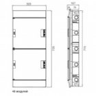 Шкаф в нишу ABB Mistral41 48М (4x12) зеленая дверь без клеммного блока 41A12X42 изображение 2