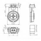 Патрон VS 84172 G13 IP65 одинарный вставной для ламп T8/T12 защелки для металла система 163 изображение 2