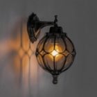Светильник садово-парковый Сфера Feron PL3701 E27 180х200х320мм черное золото (на стену вверх) изображение 2