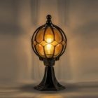 Светильник садово-парковый Сфера Feron PL3804 E27 220х220х460мм черное золото на постамент изображение 2