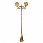 Светильник садово-парковый Сфера Feron PL3708 2xE27 560х180х2200мм черное золото (столб 2,2м) изображение 2