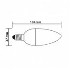 Лампа светодиодная свеча Foton FL-LED C37 5,5W 4200K 220V E27 37х108mm 510Lm холодный свет изображение 2