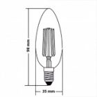 Лампа филаментная светодиодная свеча Foton FL-LED C35 7.5W 3000K 220V E27 тепло-белый свет изображение 2