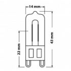 Лампа галогенная Osram 66725 OVEN HALOPIN 25W 230V G9 300°С для духовых шкафов изображение 2