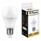 Лампа светодиодная Feron LB-94 A60 15W 2700K 230V E27 теплый свет изображение 2