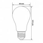 Лампа светодиодная филаментная Feron LB-57 A60 7W 2700K 220V E27 740lm прозрачная теплый свет изображение 2