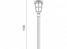 Светильник садово-парковый Замок Feron PL107 E27 150х150х1120мм черное золото (столб 1,1м) изображение 3