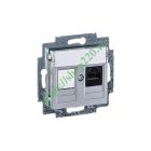 Розетка информационная ABB Levit RJ45 категория 5e и заглушка серебро (5014H-A51017 70W) изображение 3