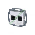 Розетка информационная ABB Levit двойная 2хRJ45 категория 5e белый (5014H-A51018 03W) изображение 2