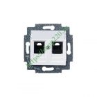 Розетка информационная ABB Levit двойная 2хRJ45 категория 5e белый (5014H-A51018 03W) изображение 3