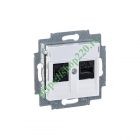 Розетка информационная ABB Levit двойная 2хRJ45 категория 5e белый (5014H-A51018 03W) изображение 4
