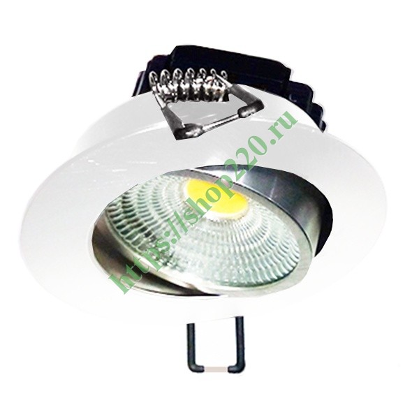 Встраиваемый светильник FL-LED Consta B 7W White 2700K 560lm белый круглый поворотный