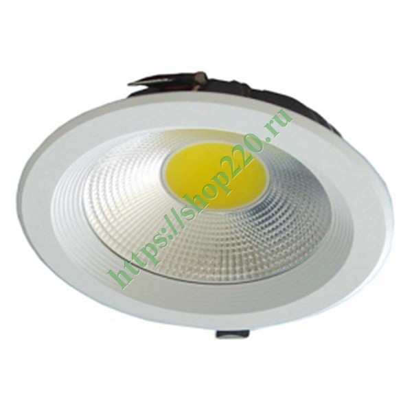 Светодиодный светильник downlight FL-LED DLA 30W 4200K 2600lm D220x50mm d200mm