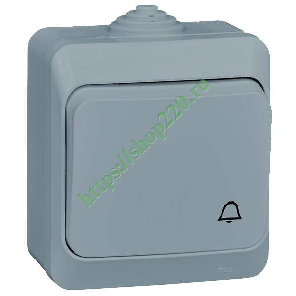 Кнопочный выключатель Этюд IP44 SE серый