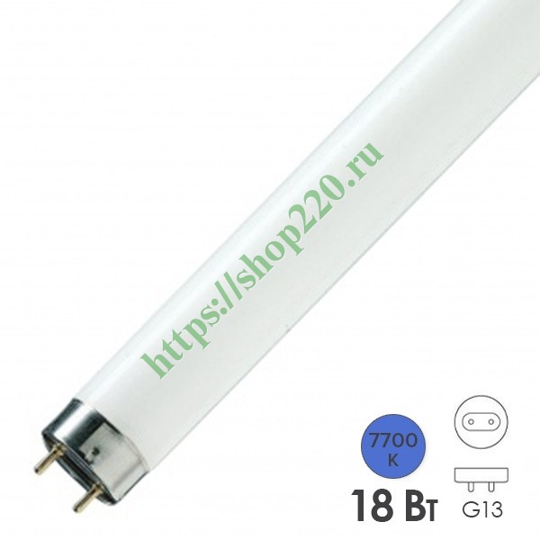 Люминесцентная лампа для растений T8 Osram L 18 W/77 FLUORA G13, 590 mm