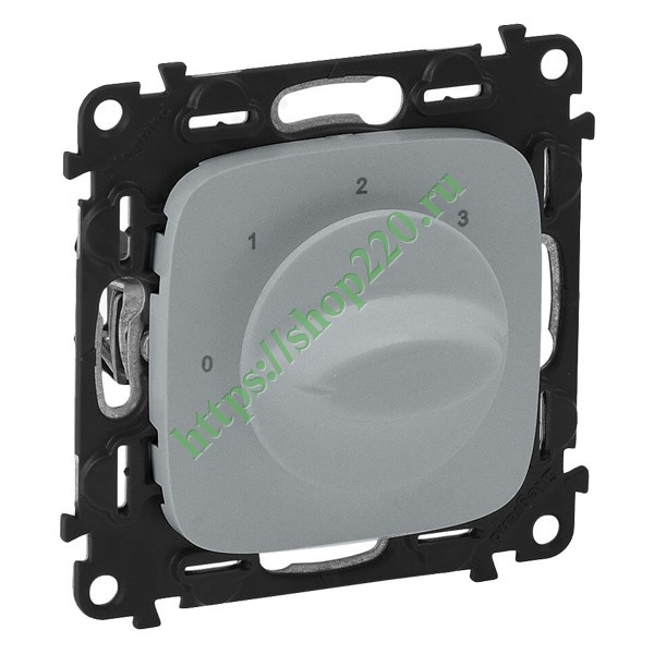 Выключатель вентилятора 4-позиционный с накладкой ALLURE Legrand ...