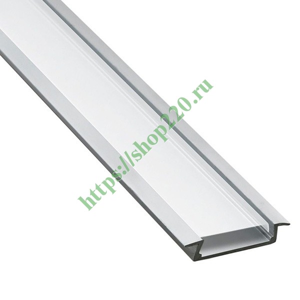 Профиль для светодиодной ленты LED CAB252 встраиваемый 30,8х6мм (20мм) алюминиевый 2 метра