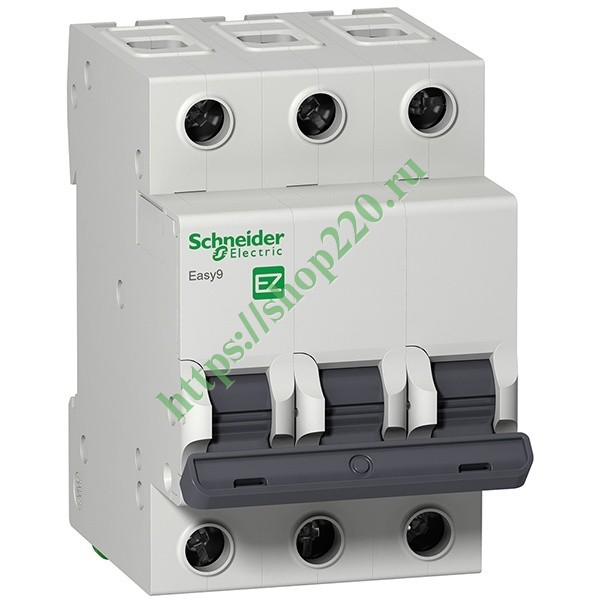 Автоматический выключатель Schneider Electric EASY 9 3П 25А С 4,5кА 400В (автомат электрический)