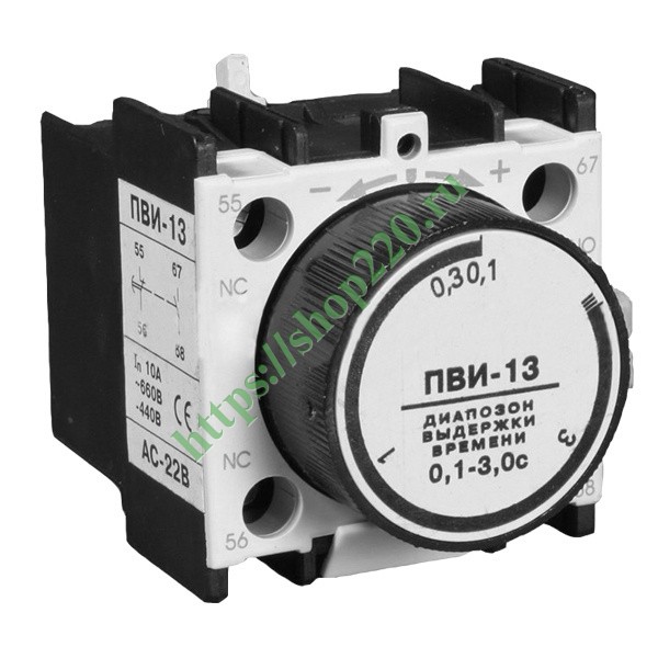Приставка ПВИ-13 задержка на включении 0,1-3сек. 1Н.З+1Н.О ИЭК KPV10-11 ...
