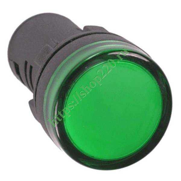 Лампа ИЭК AD22DS(LED)матрица d22мм зеленый 24В AC/DC