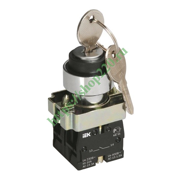 Купить Переключатель LAY5-BG45 на 2 положения с ключом без фиксации ИЭК ...