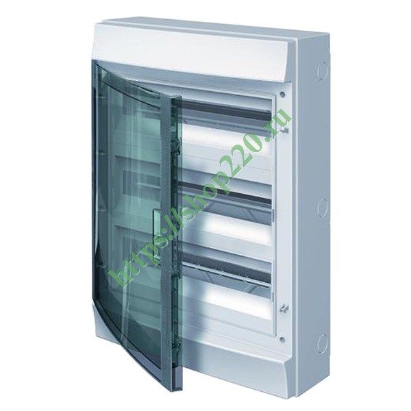 Влагозащищенный настенный шкаф ABB Mistral65 54М (3х18) прозрачная дверь с клеммным блоком 65P18X32A