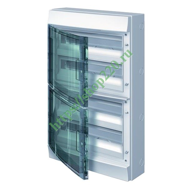 Влагозащищенный настенный шкаф ABB Mistral65 72М (4х18) прозрачная дверь с клеммным блоком 65P18X42A
