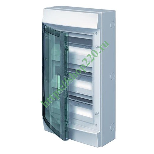 Влагозащищенный настенный шкаф ABB Mistral65 36М (3х12) прозрачная дверь без клеммников 65P18X22