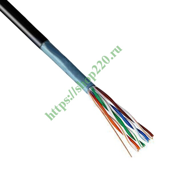 Купить Кабель FTP 4PR 24AWG cat.5e outdoor CU уличная витая пара [бухта ...