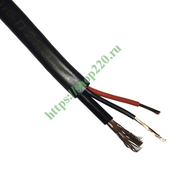 Кабель видеонаблюдения на базе РК 75-2-122 КВК-П-2х0,75М внешний [бухта ...