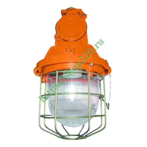 Светильник взрывозащищенный НСП-23-200-001 оранжевый IP65 60Вт Е27 с решеткой