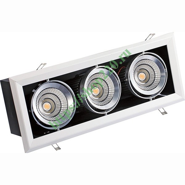 Карданный светодиодный светильник FL-LED Grille-111-3 90W 4000K 7200lm 525x195mm