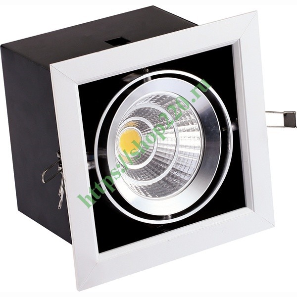 Карданный светодиодный светильник FL-LED Grille-111-1 30W 3000K 2400lm 195x195mm