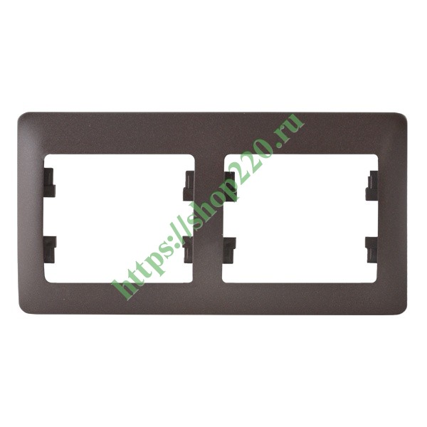 Купить Рамку Glossa 2-постовую , горизонтальную, шоколад GSL000802 по ...