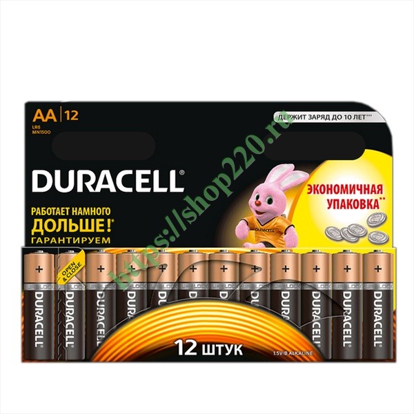 Батарейка AA Duracell LR6 BASIC MN1500 (упаковка 12шт) 006546