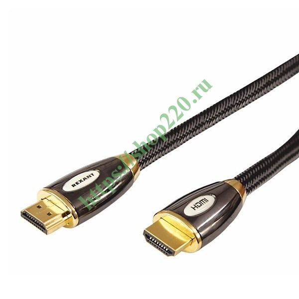 Шнур Luxury HDMI-HDMI gold 2М шелк золото 24к с фильтрами