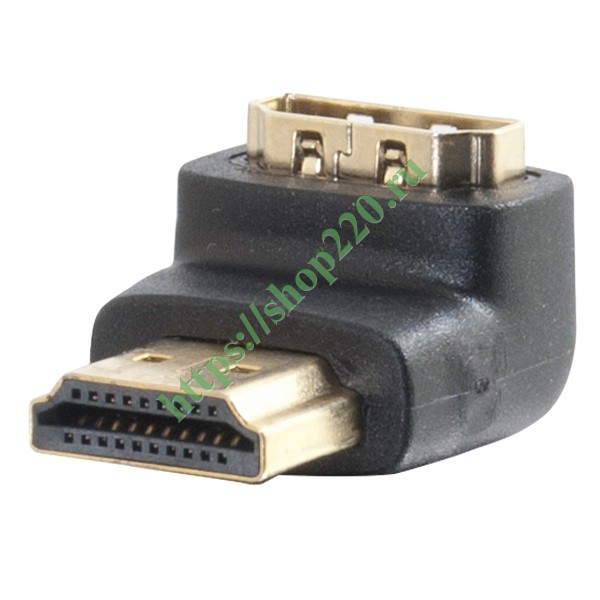 Адаптер  HDMI штекер - HDMI гнездо, угол 90