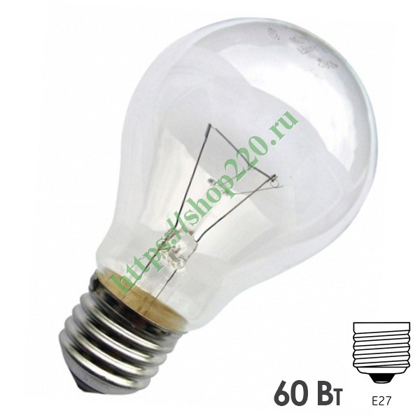 Лампа накаливания 36В 60Вт Е27 прозрачная (МО 36-60) (8106006/353402600) (ЛОН)