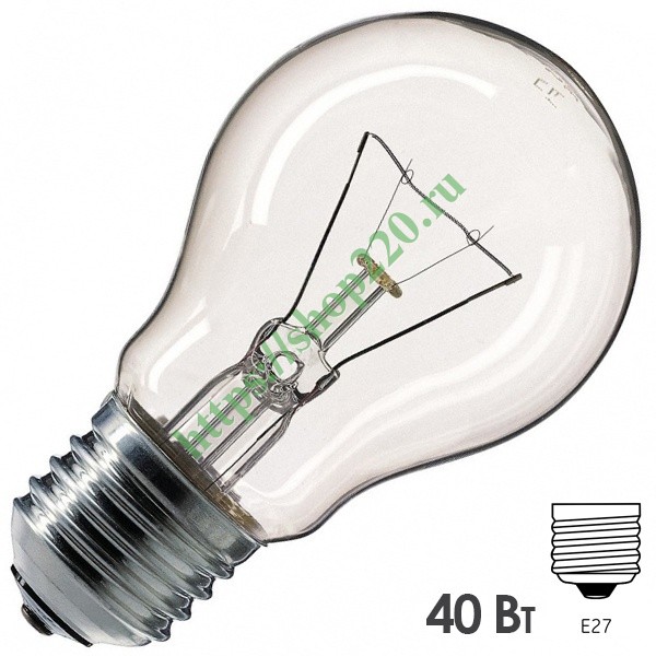 Лампа накаливания Osram CLASSIC A CL 40W E27 прозрачная (ЛОН ...