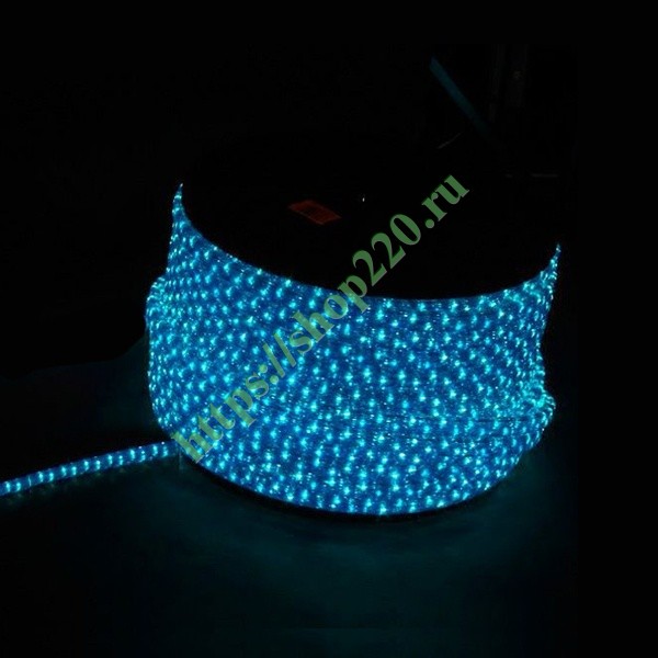 Светодиодный дюралайт LED-F3W 2,88W/м 72LED/м 230V синий-белый 50м/11х17мм (кратность резки 2м)